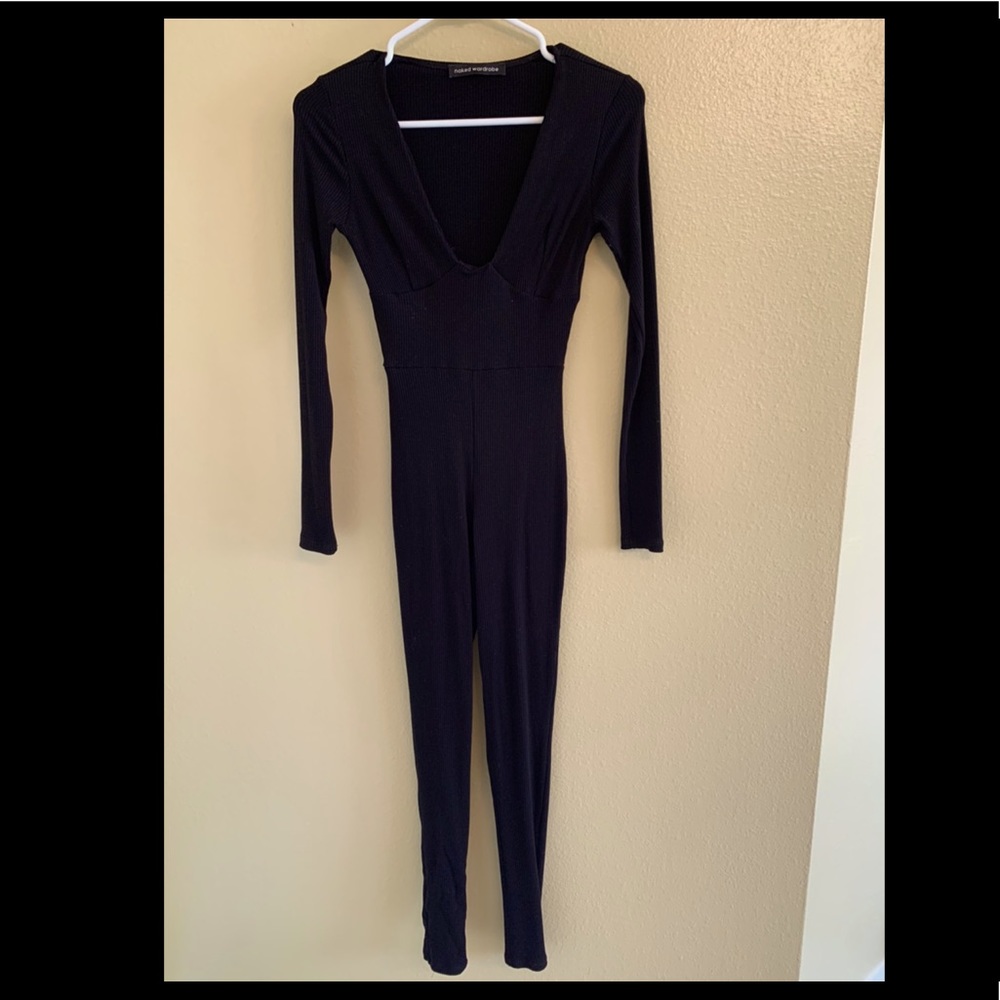 Naked wardrobe, ribbed jumpsuit.